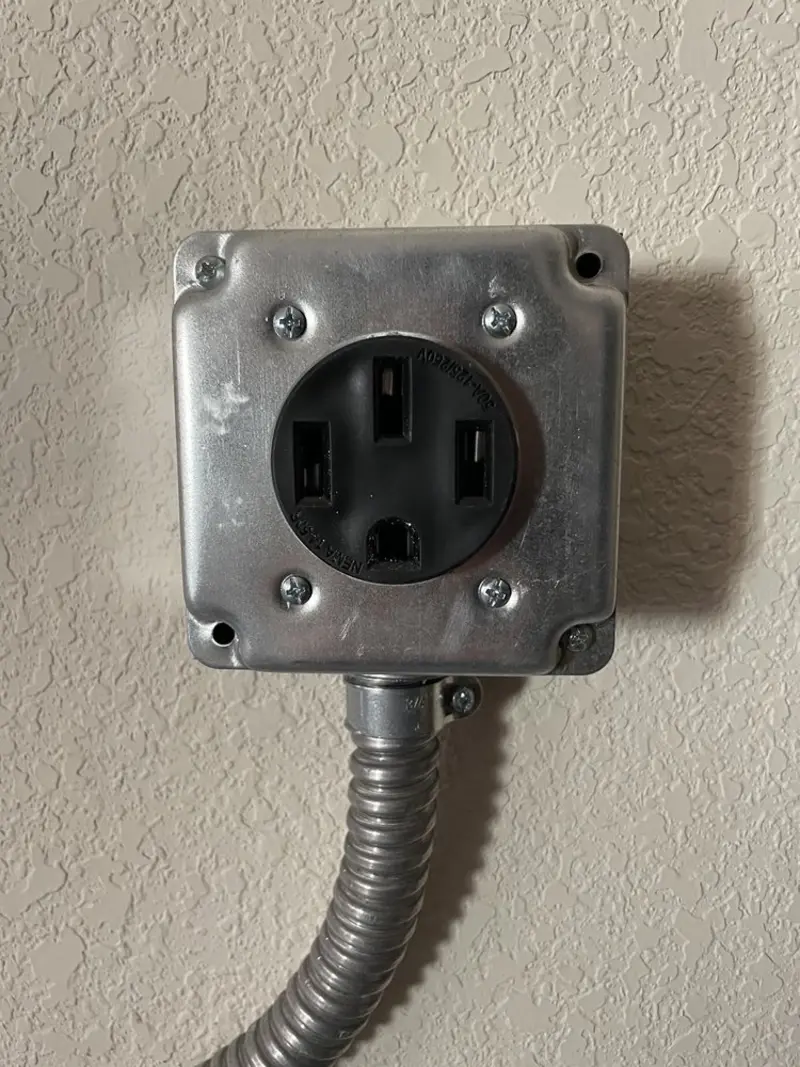 NEMA 14-50 outlet installed for Electrical Panel Upgrade in Fox